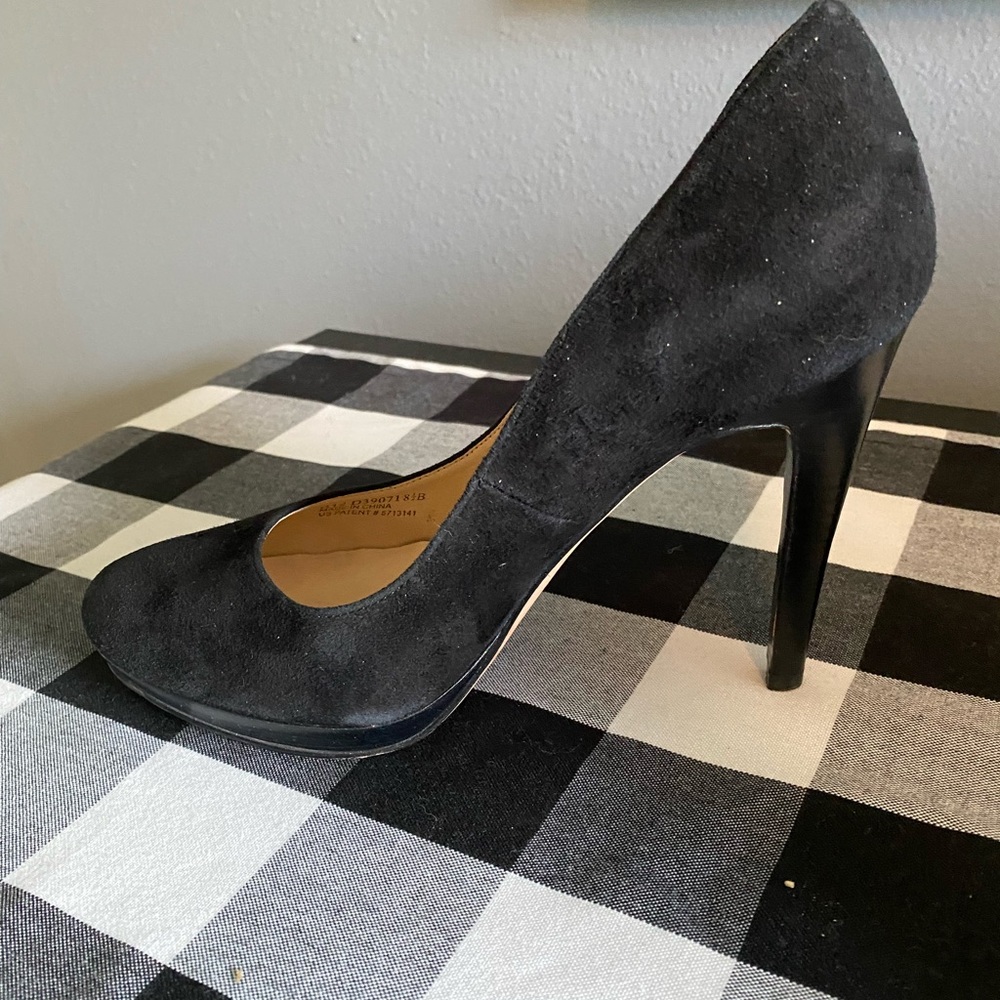 Cole Haan Black Suede High Heels - Picture 4 of 9